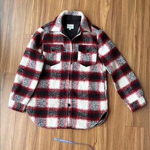 Kismet Women’s Checkered Jacket - Red, Black, White